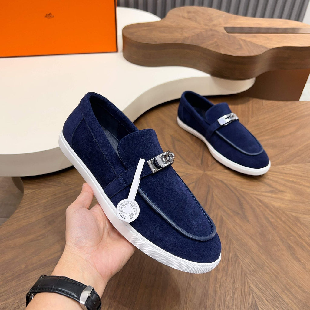 Hermès Men's Textured Bar Loafers