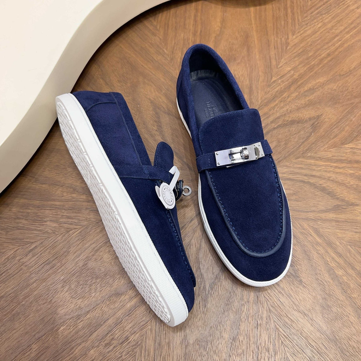 Hermès Men's Textured Bar Loafers