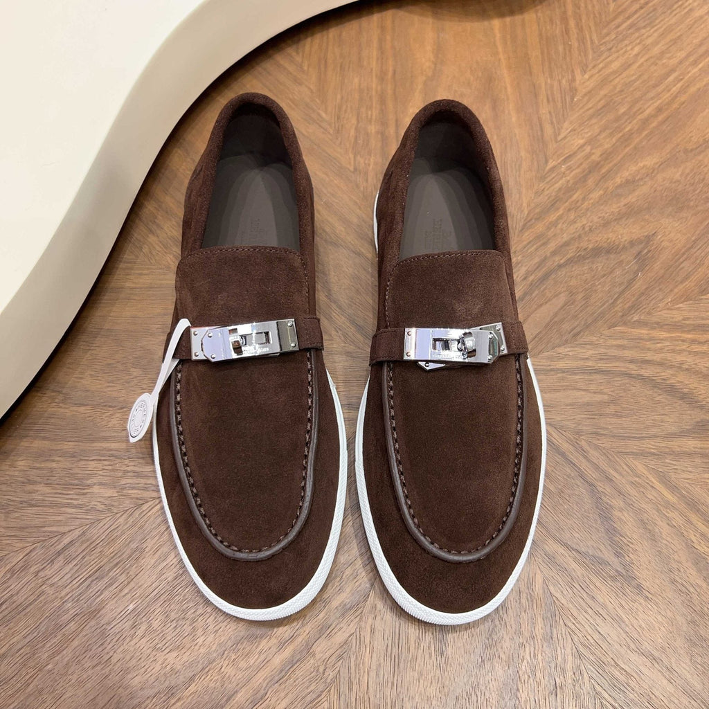 Hermès Men's Textured Bar Loafers