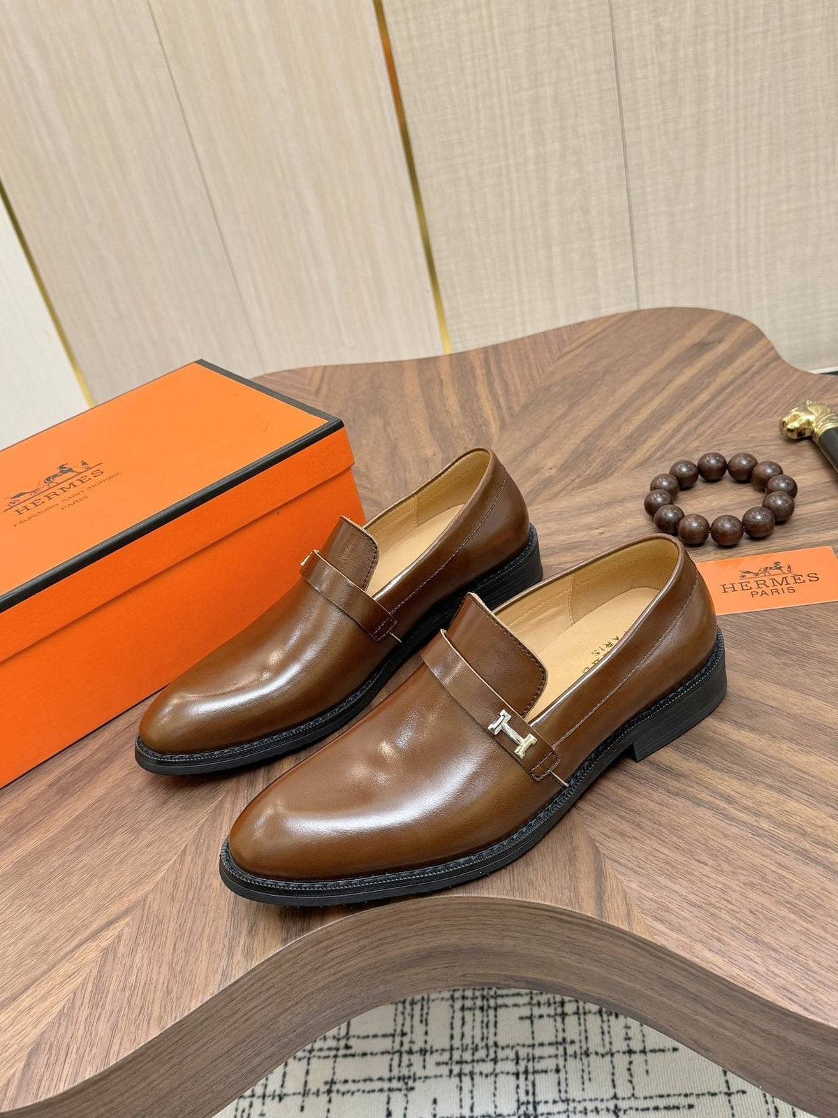 Hermès Metal H-Hardware Loafers