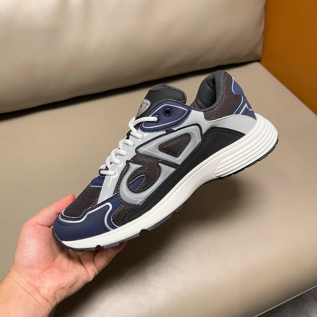 Dior Navy Blue and Charcoal Gray Sneakers