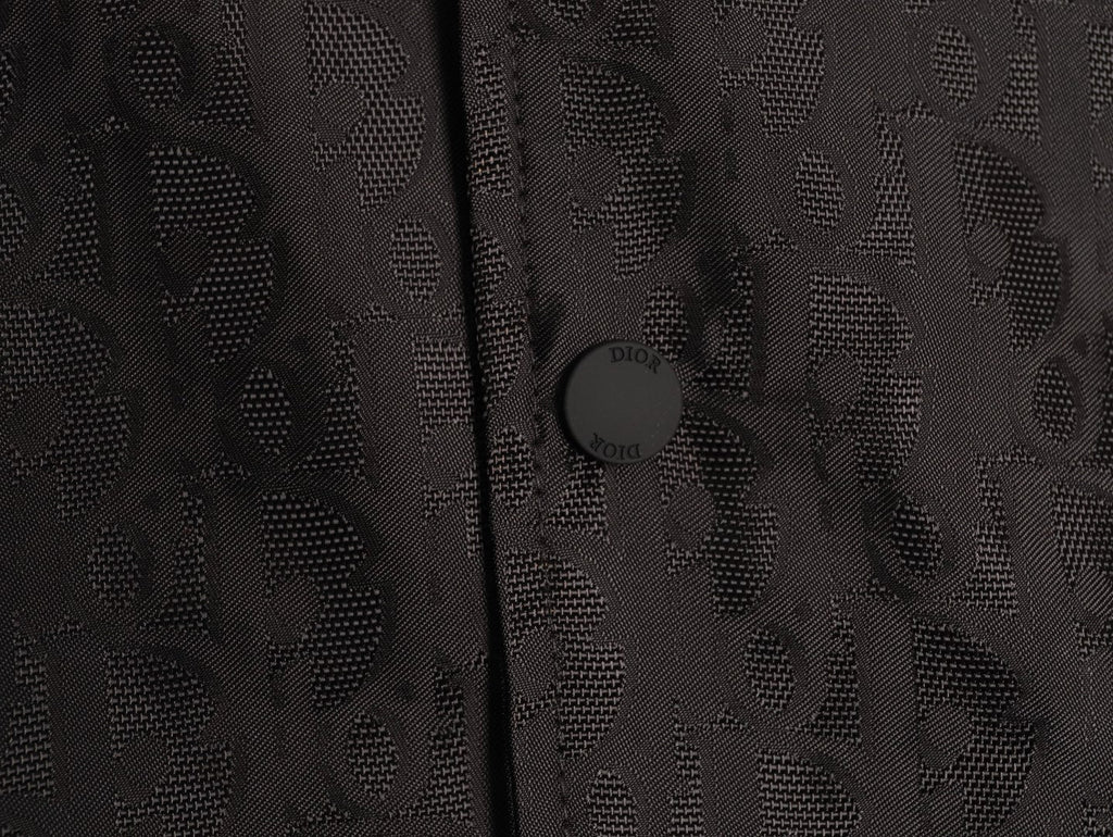 Dior 25SS Black Allover Jacquard Collared Jacket