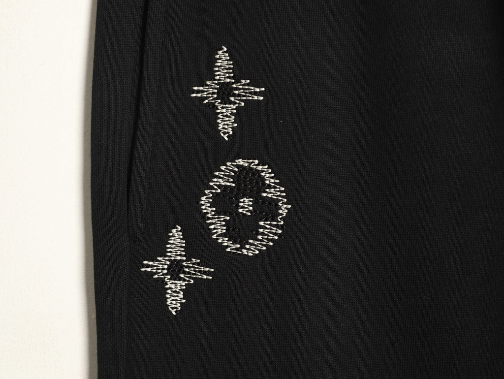 Louis Vuitton Sketch-Style Monogram Drawstring Trousers - Black