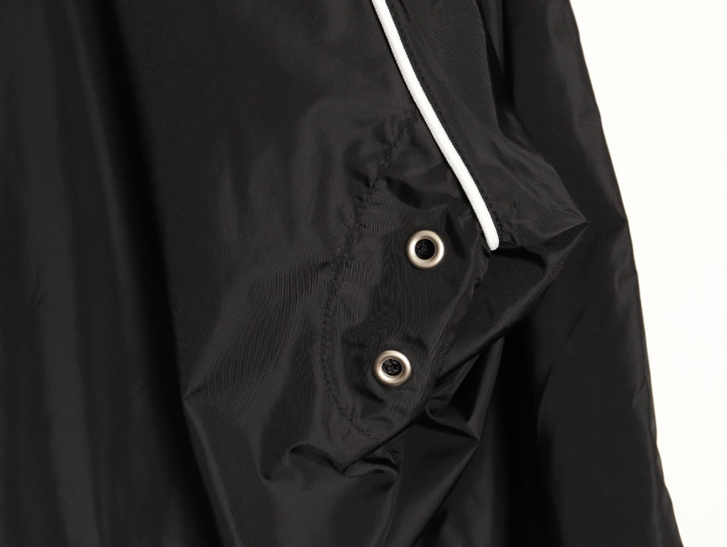 Gucci Contrast-Line Hooded Zip Jacket - Black